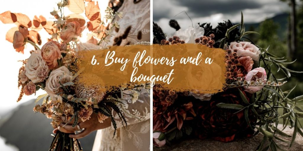 How to elope in upstate New York - buy flowers and a bouquet 