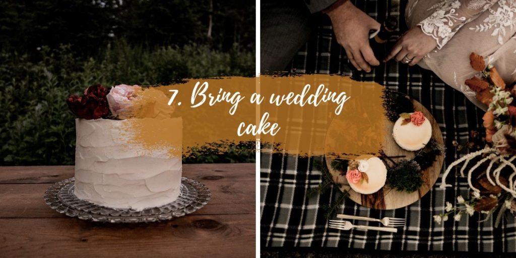 Bring a wedding cake to your ADK elopement