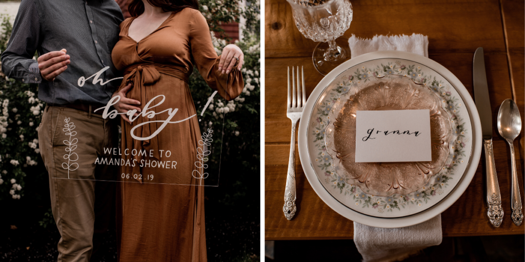 Wedding calligraphy and decor in the Adirondacks, photos by the Pinckards