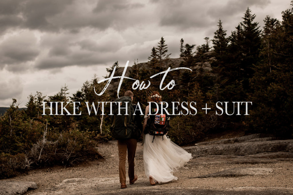 How To: Hiking With A Wedding Dress + Suit