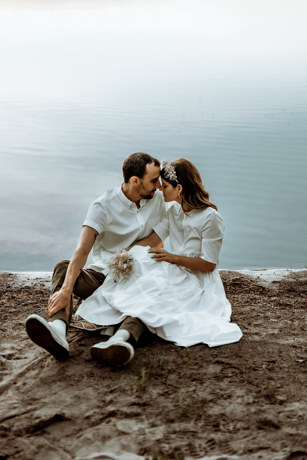 Wedding on a beach near Lake George, NY