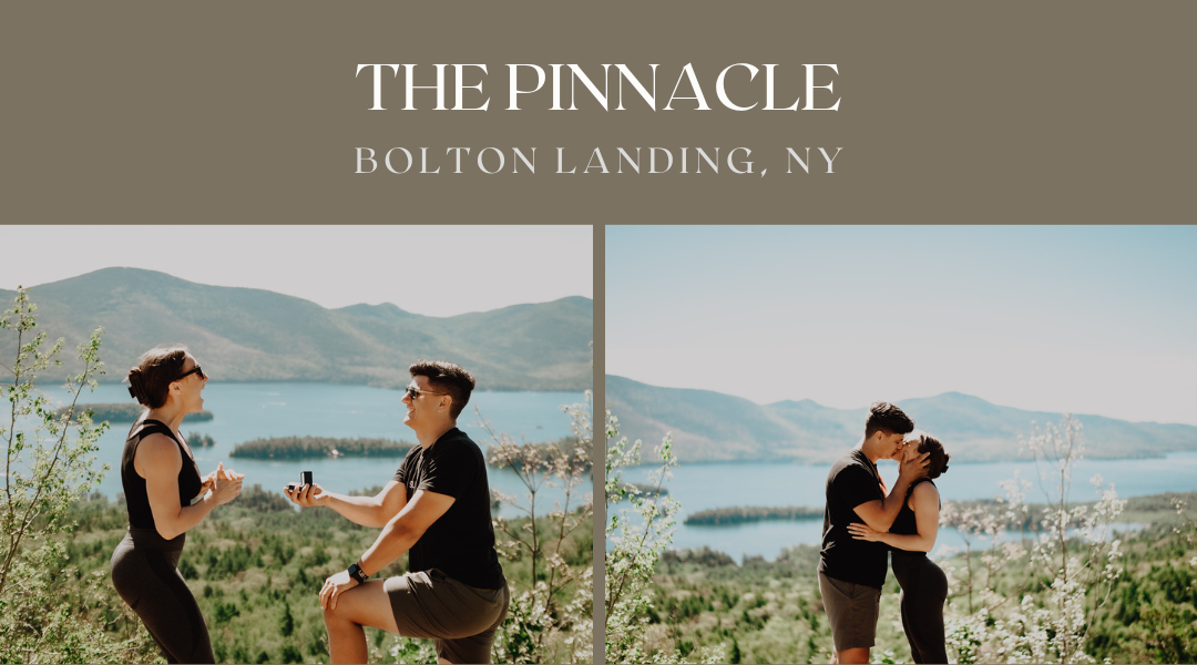 The Pinnacle in Lake George, New York. One of the best places to propose in the Adirondack Mountains.