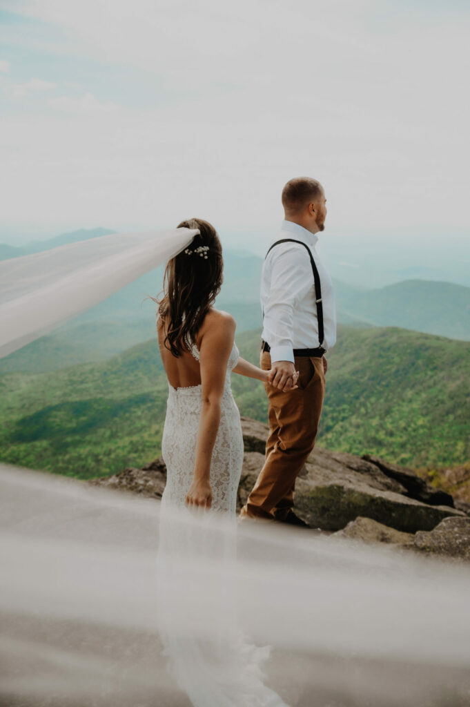 Couple who got married on the summit of Whiteface Mountain in Wilmington, NY