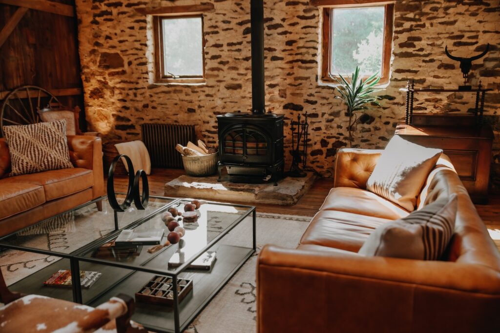 Lounge area for wedding guests to hang out at Stone Ridge Farm Inn